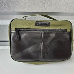 Columbia Travel Toiletry Bag Organizer Hanging Hook Zip Pockets Olive‎